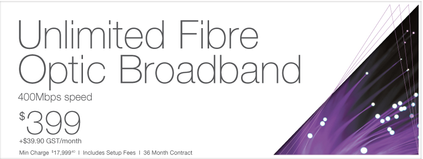 TPG Fibre Optic Broadband for Small Business with up to 400Mbps download and upload symmetrical speeds